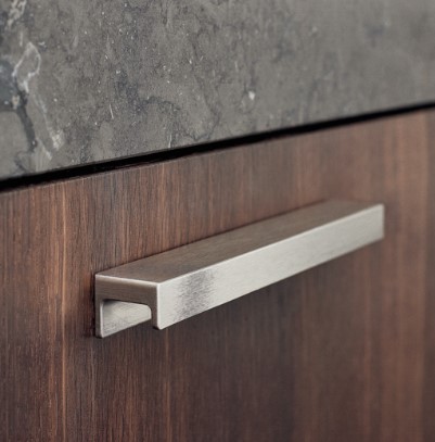 Greep STATION 160 mm aluminium geborsteld