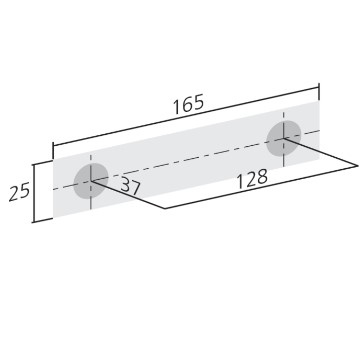Greep SHIP 128 mm brons