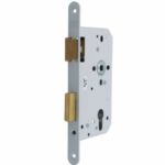 Nemef insteekslot 649 DIN links PC72 met afgeronde voorplaat wit gelakt