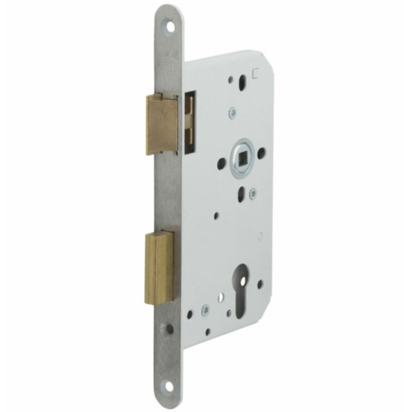 Nemef insteekslot 649 DIN links PC72 met afgeronde rvs voorplaat