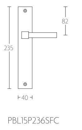 Deurklink op blind schild PIET BOON PBL15P236FC mat rvs - Afbeelding 3