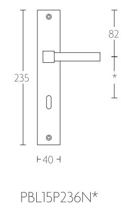 Deurklink op schild sleutelgat PIET BOON PBL15P236 SL56 mat rvs - Afbeelding 2