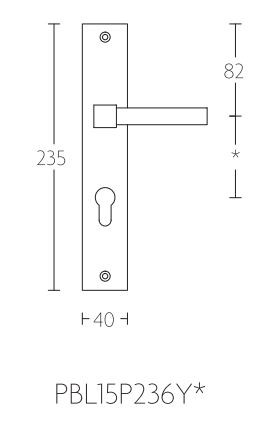 Deurklink op schild cilindergat PIET BOON PBL15P236Y mat wit - Afbeelding 2