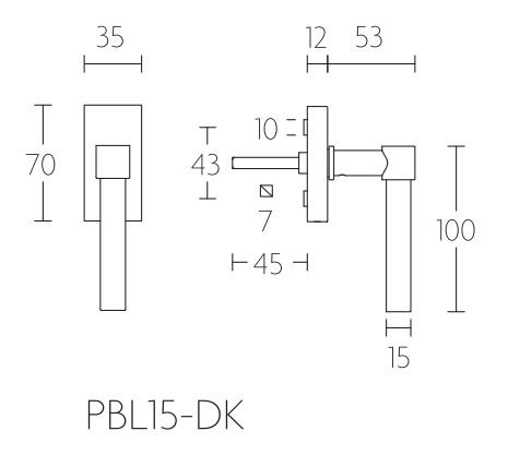 Draaikiepgarnituur PIET BOON PBL15-DK mat rvs - Afbeelding 2