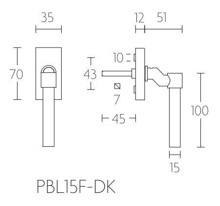 Draaikiepgarnituur PIET BOON PBL15F-DK mat wit - Afbeelding 2