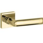 Deurkruk op geveerd rozet verdekt Padania messing gelakt