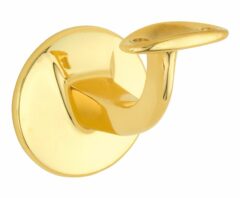 Leuninghouder Elegant hol M8 messing gelakt