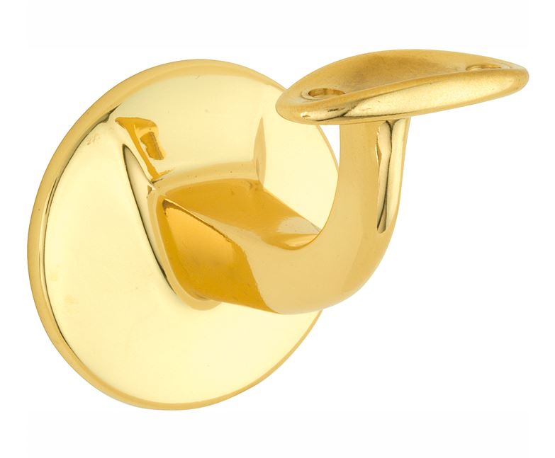 Leuninghouder Elegant hol M8 messing gelakt