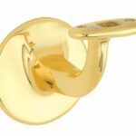 Leuninghouder Elegant vlak M8 messing gelakt