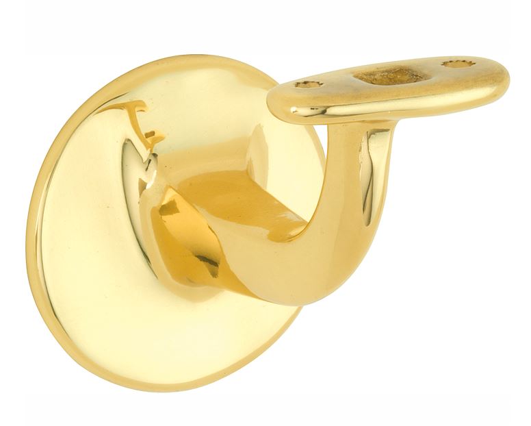 Leuninghouder Elegant vlak M8 messing gelakt