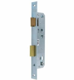 Nemef smaldeurslot PC92 DIN links 879114-25 mm rechthoekige verzinkte voorplaat