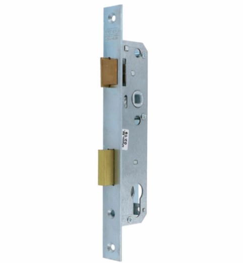 Nemef smaldeurslot PC92 DIN links 879114-25 mm rechthoekige verzinkte voorplaat