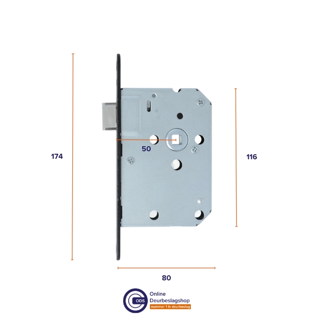 ODShop loopslot met zwarte voorplaat