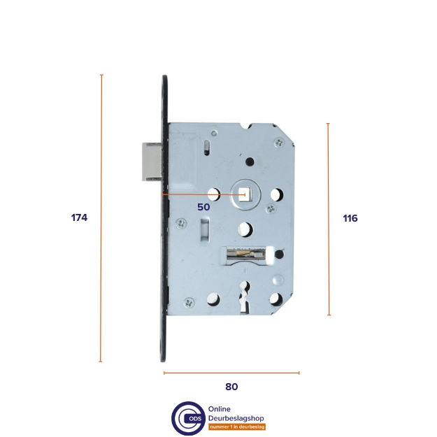 ODShop set klavier dag en nachtslot + deurkruk Modern haaks & sleutelplaatjes