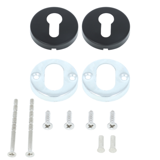 ODShop set cilinder dag en nachtslot + deurkruk Modern haaks & cilinderplaatjes