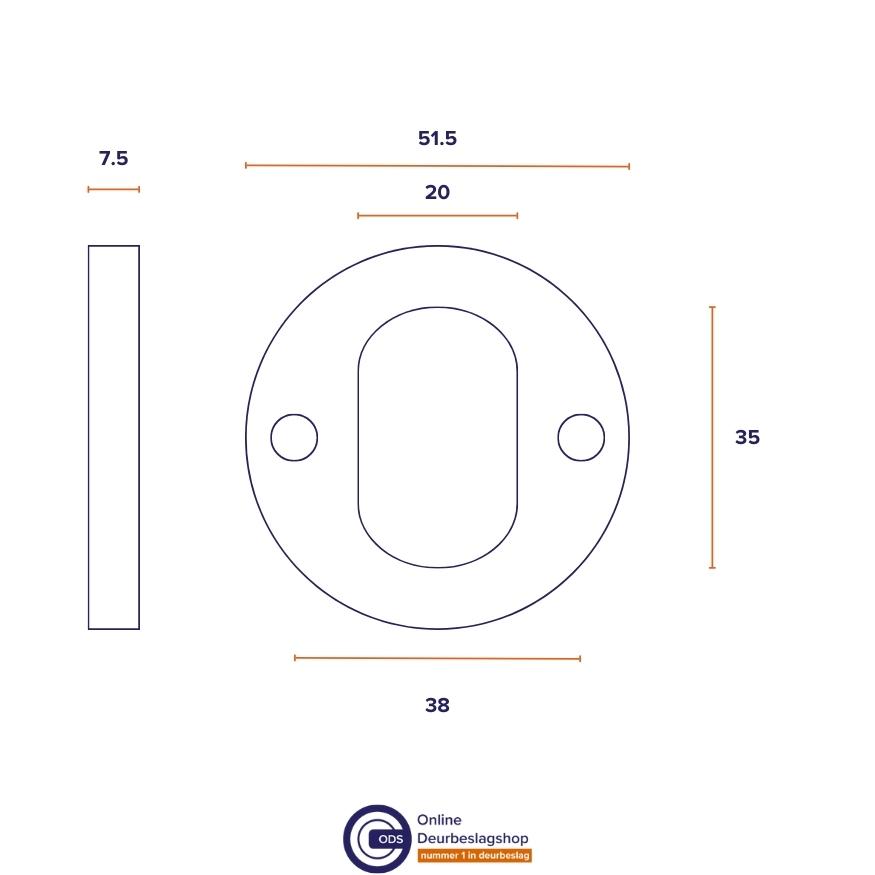ODShop set cilinder dag en nachtslot + deurkruk Modern haaks & cilinderplaatjes