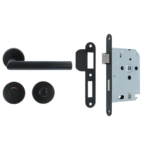 ODShop set wc-badkamerslot + deurkruk Modern haaks & toiletsluiting