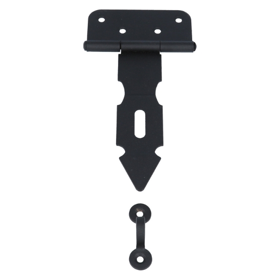 Kistoverval 80x165mm staal zwart