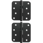 Scharnier rond model met losse pen 89 x 89 mm zwart