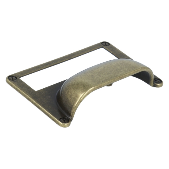 Greep Met Etikethouder 80x50 mm