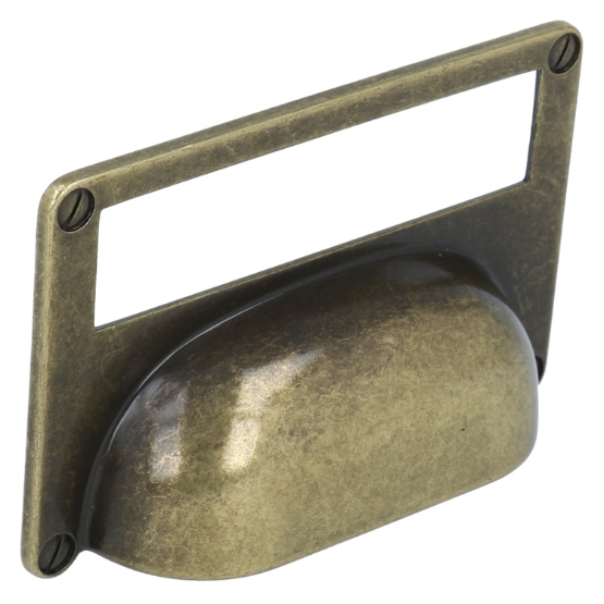 Greep Met Etikethouder 80x50 mm