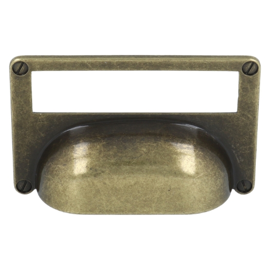 Greep Met Etikethouder 80x50 mm