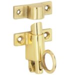 Raamknip Elegant met sluitkom messing ongelakt