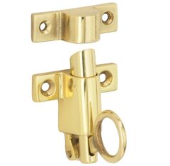 Raamknip Elegant met sluitkom messing ongelakt