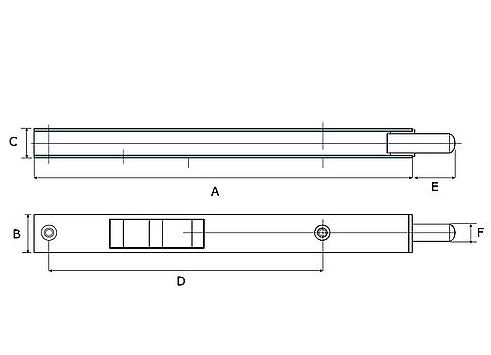 Nagelkantschuif 100x14x11mm staal zwart