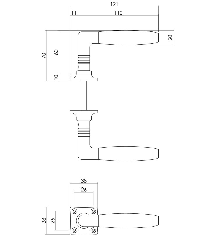 Intersteel deurbeslag set loopslot RVS + Deurkruk Ton basic nikkel