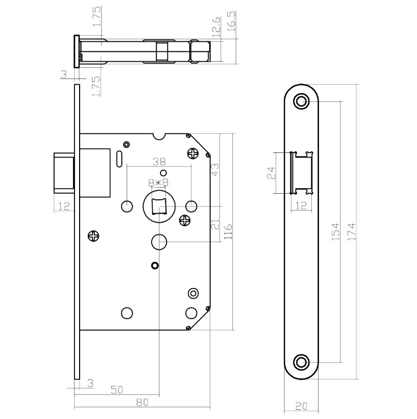 Intersteel deurbeslag set loopslot RVS + Deurkruk Ton basic nikkel