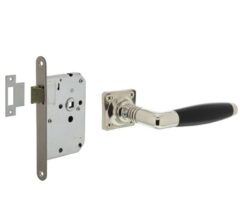 Intersteel deurbeslag set loopslot RVS + Deurkruk Ton basic nikkel