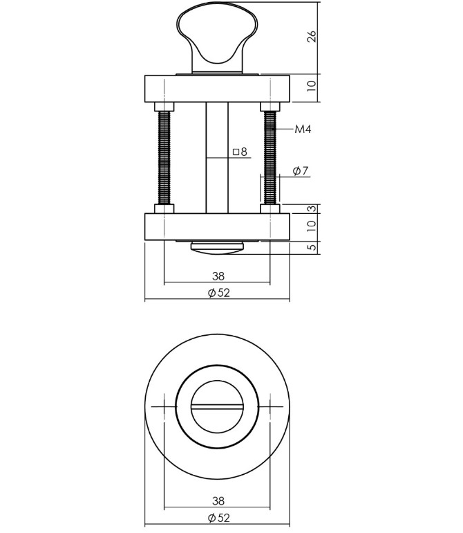 Intersteel deurbeslag set WC-slot 638 mm zwart + Deurkruk Bastian en WC-sluiting zwart