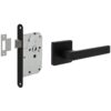 Intersteel deurbeslag set loopslot zwart + Deurkruk Hera met rozet zwart