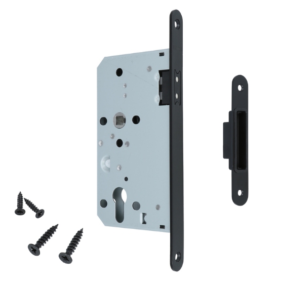 Loopslot magnetisch inclusief sluitplaat 20x235mm zwarte voorplaat