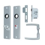 Set binnendeurbeslag Deurkruk op schild WC63/8