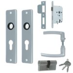 Set binnendeurbeslag Deurkruk op schild PC55