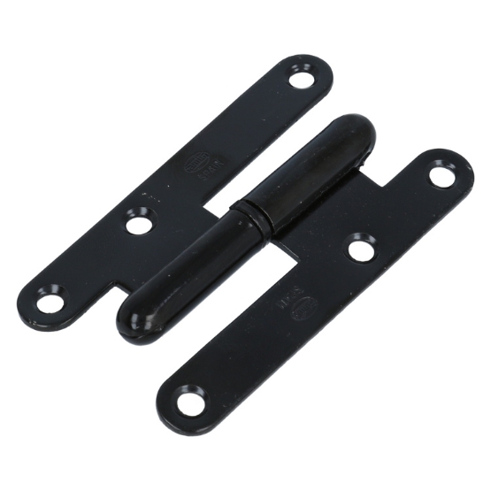 Paumellescharnier 95 x 52 mm rechts zwart