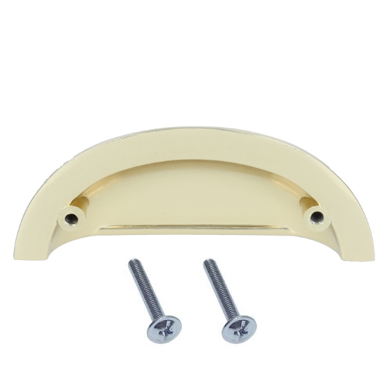 Komgreep schelp messing gelakt 64 mm