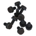 Viltglijder rond Ø18 mm met pin zwart