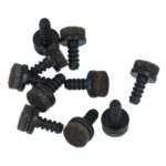 Viltglijder rond Ø14 mm met pin zwart