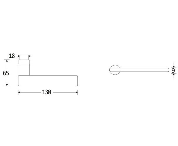 Deurkruk Piatto messing antiek