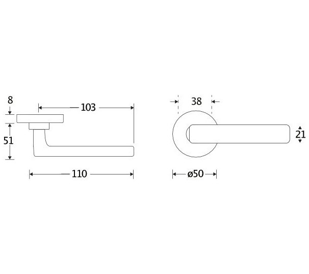 Deurkruk op geveerd rozet PadaniaVivo messing antiek