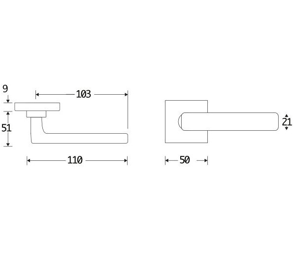 Deurkruk op geveerd rozet verdekt Padania/Bauhaus messing antiek
