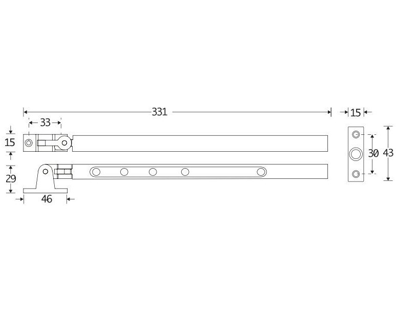 Uitzetijzer Kare messing antiek