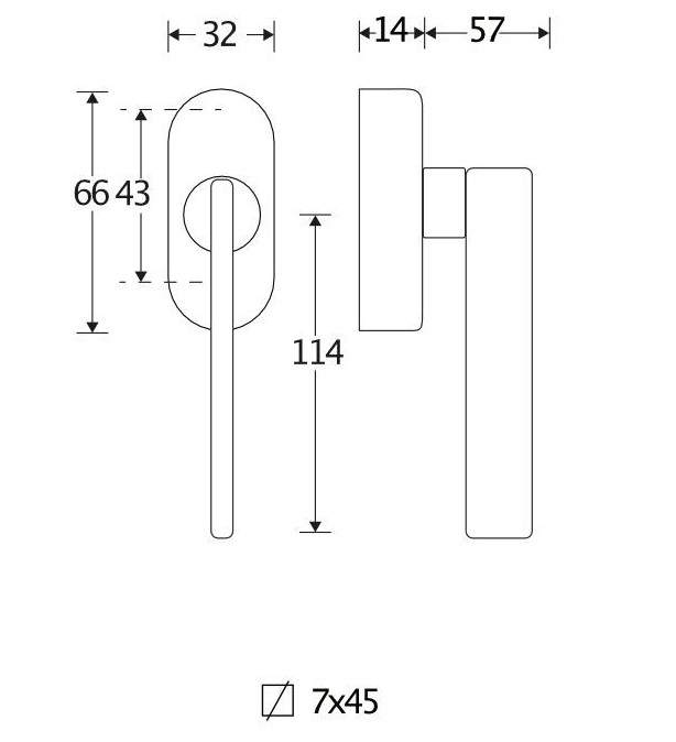 Draaikiepgarnituur Piatto/Bauhaus messing antiek