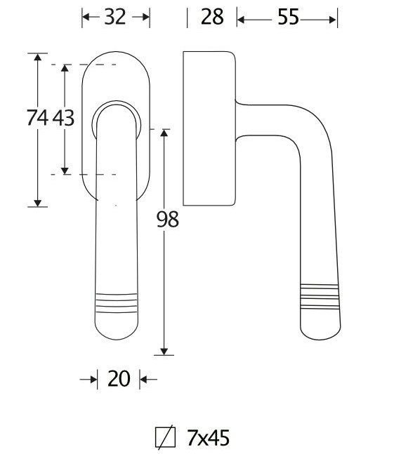 SKG2 Draaikiepgarnituur afsluitbaar Art-Deco/Elegant messing antiek