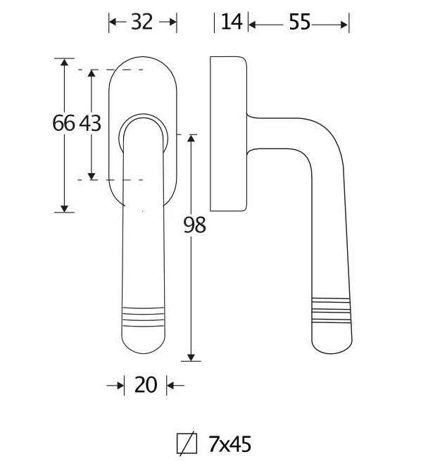 Draaikiepgarnituur Art-DecoElegant messing ongelakt