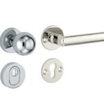 SKG3 knopkruk op rozet Padania Rechts + kerntrekbeveiliging glans nikkelglans chroom