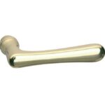 Enkele deurkruk Linea rechts messing gelakt